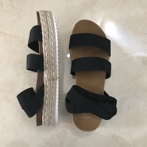 Black Espadrille Sandals - Picture 3 of 3